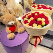 Букет из 31 розы &laquo;Алый закат&raquo; 1