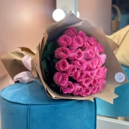 Букет из 35 розовых Кенийских роз 40 см. 1