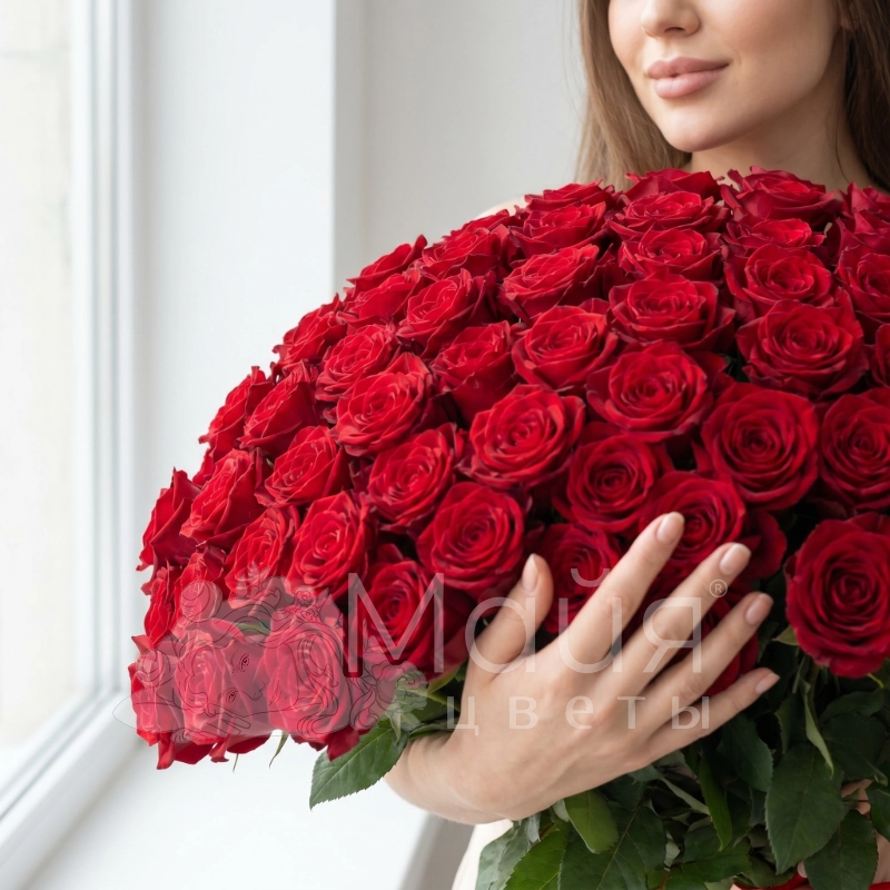 Букет из 101 Кенийской розы 40 см.