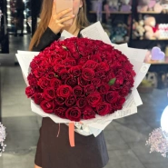 Букет из 101 Кенийской розы 40 см. 2