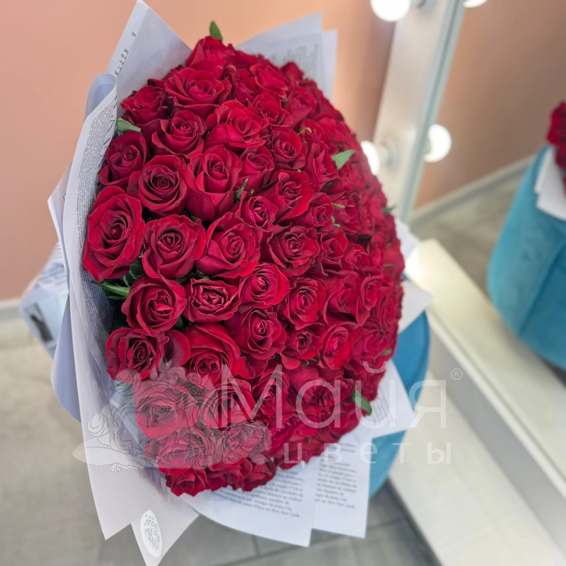 Букет из 101 Кенийской розы 40 см.