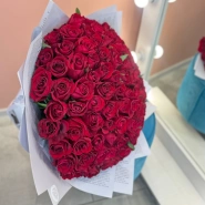Букет из 101 Кенийской розы 40 см. 3