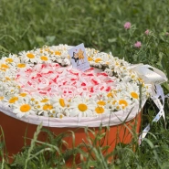 Композиция с конфетами и ромашками &laquo;Вместо тысячи слов...&raquo; 2
