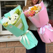 Букет с хризантемами &laquo;Пятерка за красоту&raquo; 2