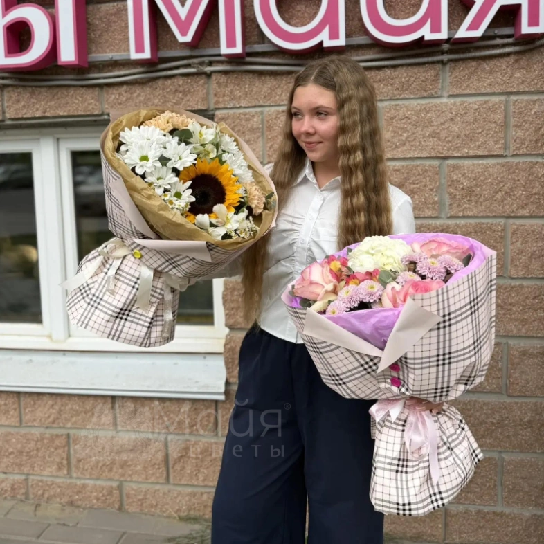 Букет с подсолнухами 🖍️ &laquo;Линейка стиля&raquo;