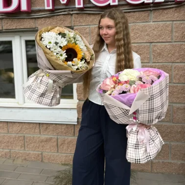 Букет с гортензией 🧵 «Дневник чувств»