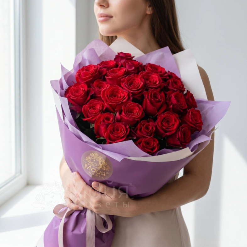 Красные розы &laquo;Чувства без слов&raquo;